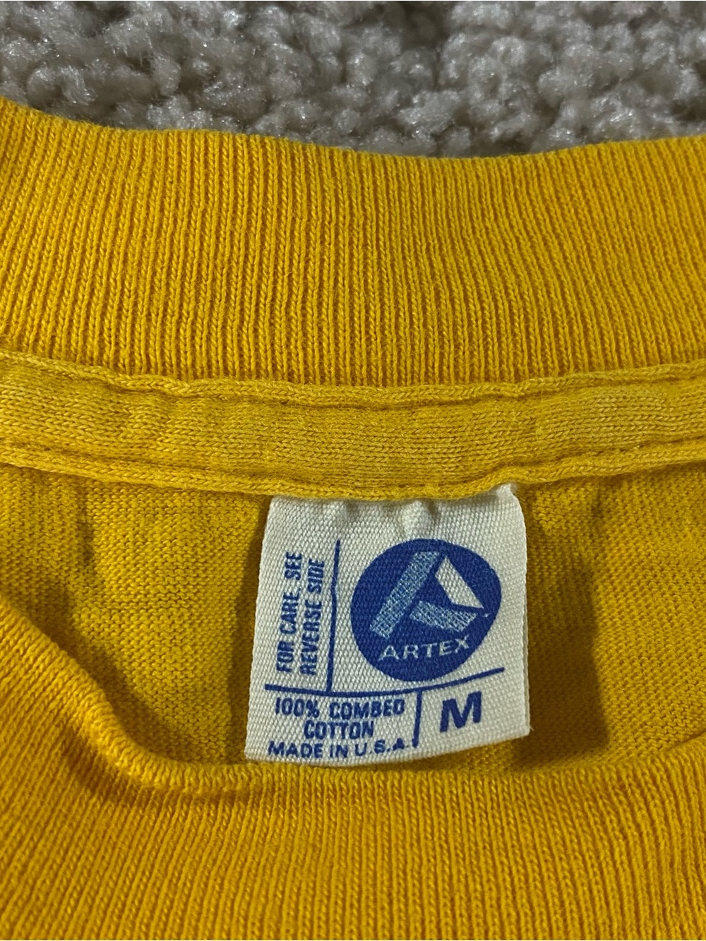 Vintage University of Oregon Yellow Green Shirt Medium Spell Out Collegiate M - Picture 3 of 8